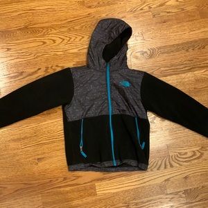 North Face boys fleece hooded jacket